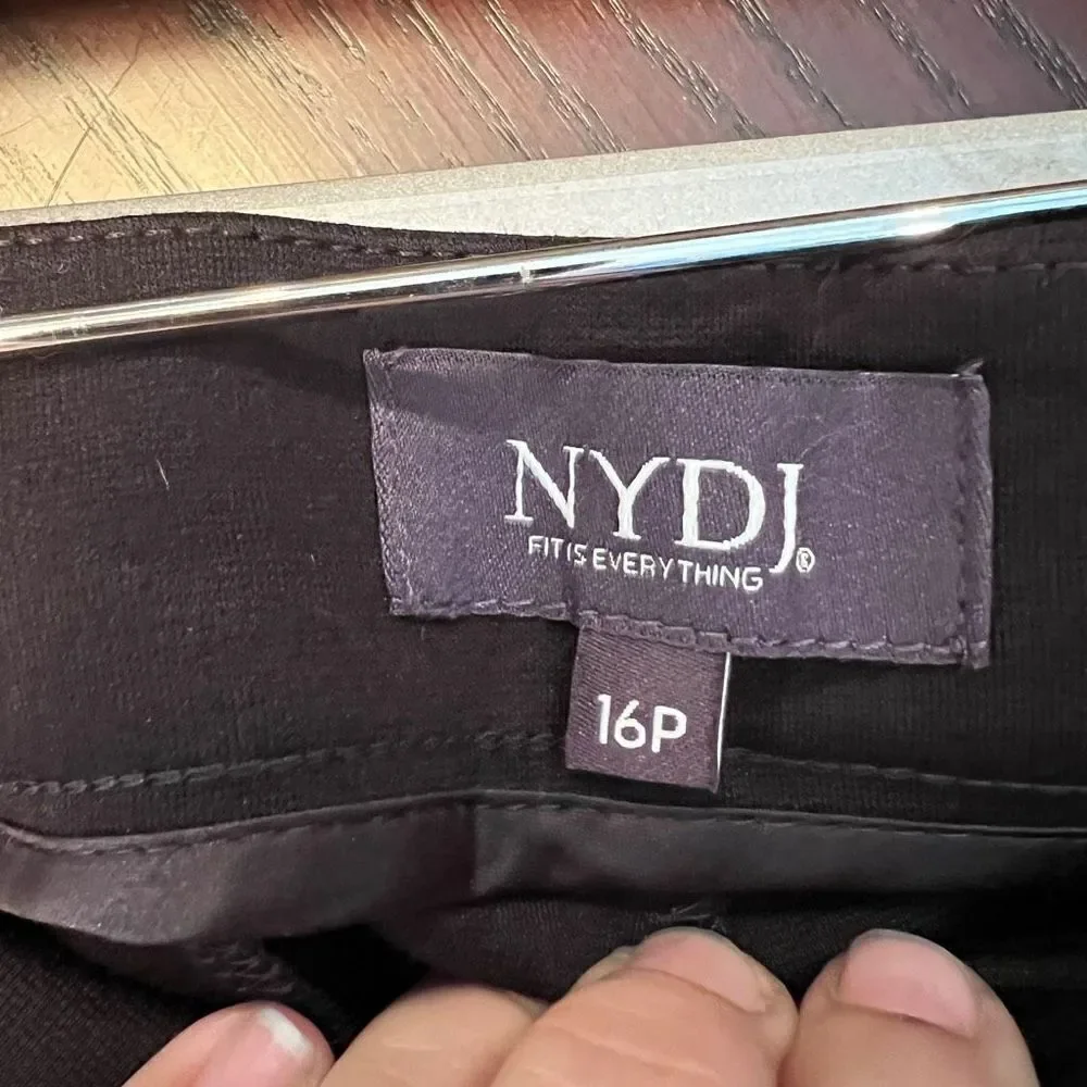 NYDJ Petite Ponte Trouser Black Size 16P - Picture 11 of 12